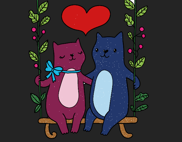 Gatitos enamorados