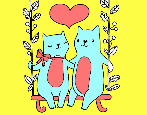 Gatitos enamorados