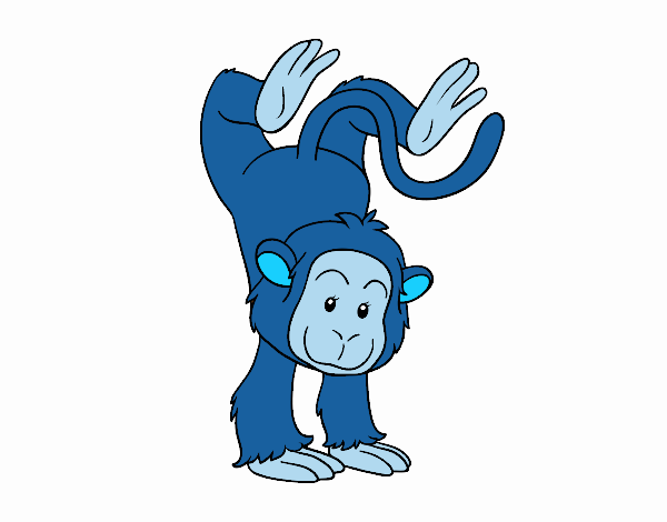 Mono azul