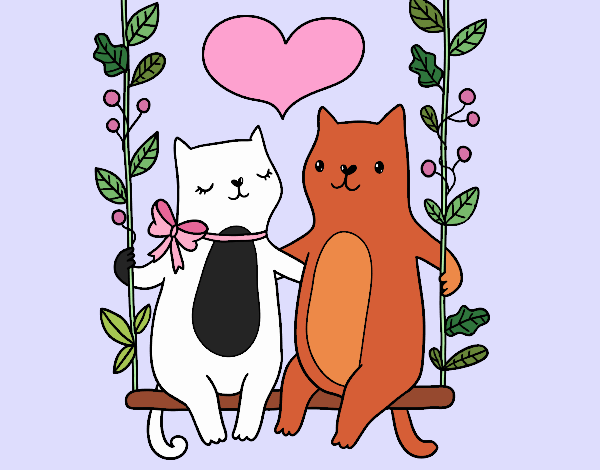 Gatitos enamorados