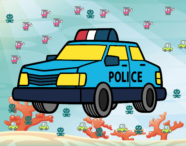 Un coche de policía