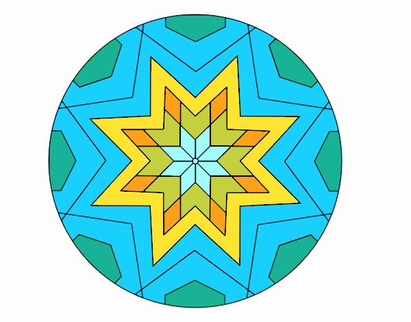 Mandala mosaico estrella