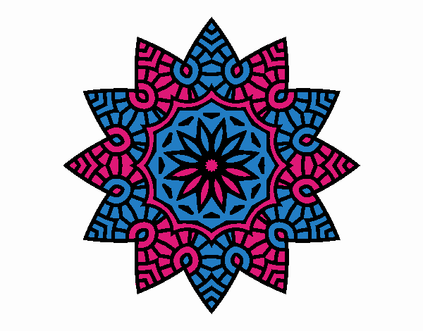 Mandala estrella floral