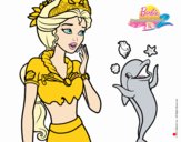 Sirena con delfín