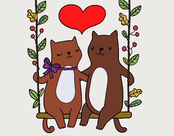 Gatitos enamorados