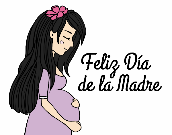 Mamá embarazada en el día de la madre