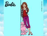 Barbie con cazadora de cuadros