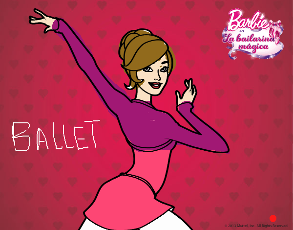 Barbie en postura de ballet