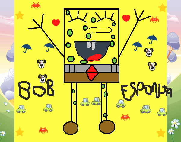 Bob Esponja feliz