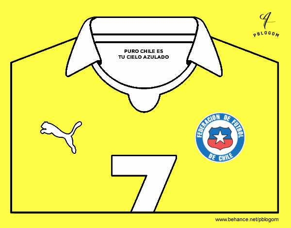 Camiseta del mundial de fútbol 2014 de Chile