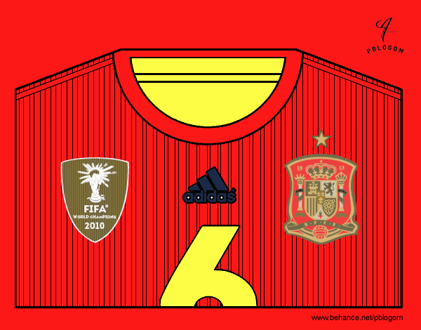 Camiseta del mundial de fútbol 2014 de España