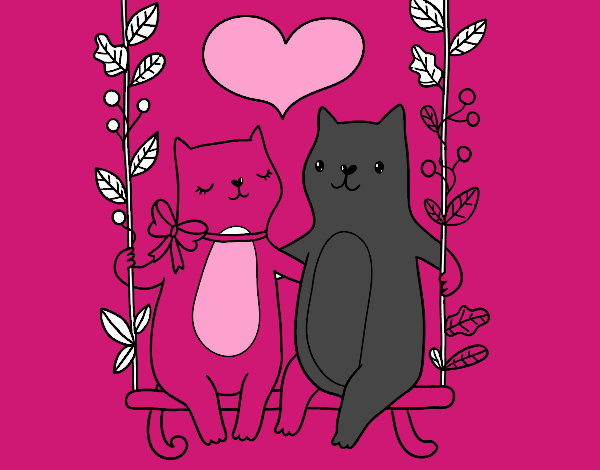 Gatitos enamorados