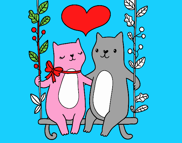 Gatitos enamorados