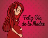 Mamá embarazada en el día de la madre