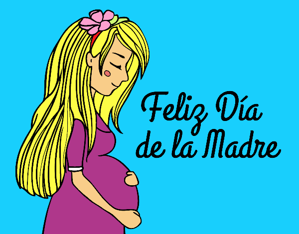 Mamá embarazada en el día de la madre