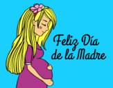 Mamá embarazada en el día de la madre