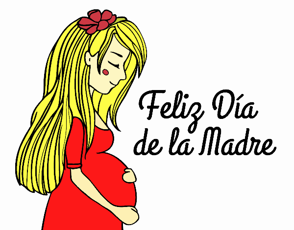 Mamá embarazada en el día de la madre