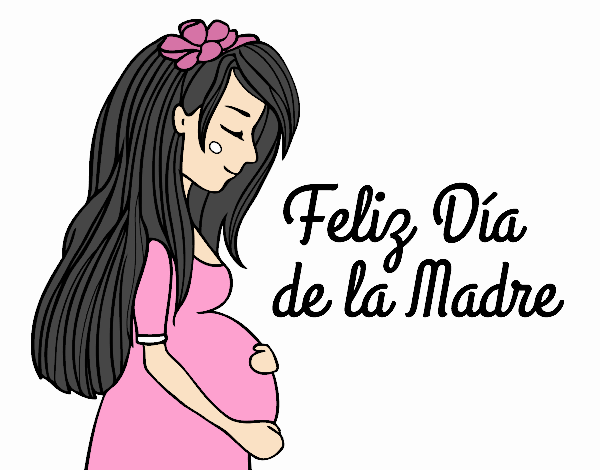 Mamá embarazada en el día de la madre