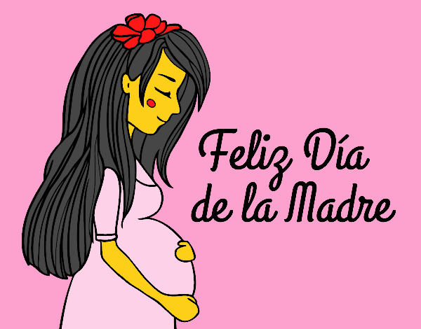 Mamá embarazada en el día de la madre