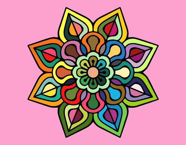 Mandala de flor sencilla