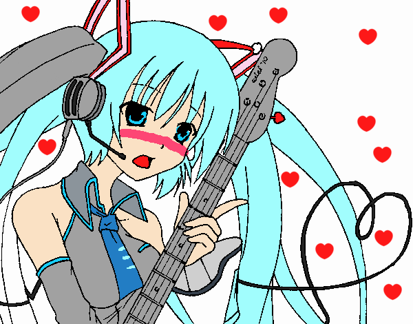 Miku con guitarra