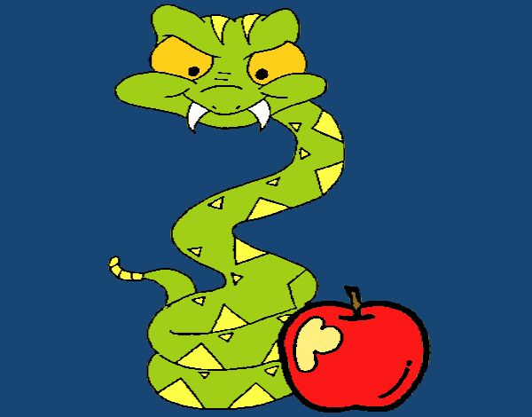 Serpiente y manzana