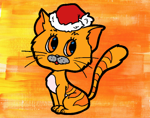 Un gato navideño