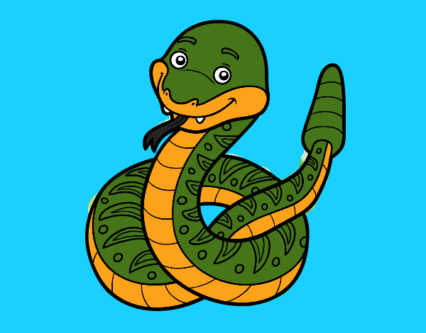 Una serpiente de cascabel