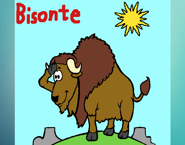 Bisonte en el desierto