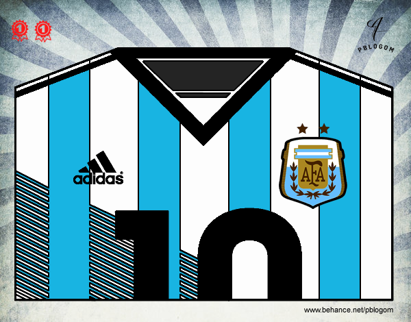 Camiseta del mundial de fútbol 2014 de Argentina