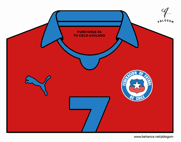 Camiseta del mundial de fútbol 2014 de Chile