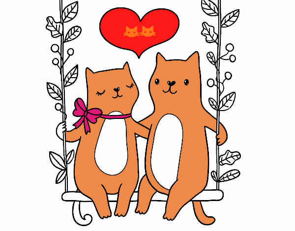 Gatitos enamorados