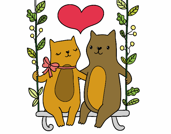 Gatitos enamorados