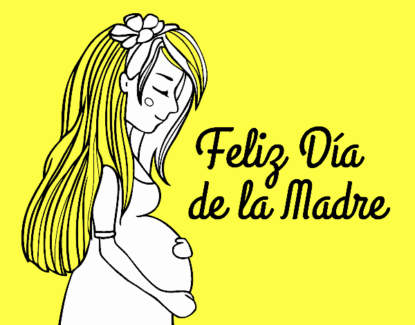 Mamá embarazada en el día de la madre