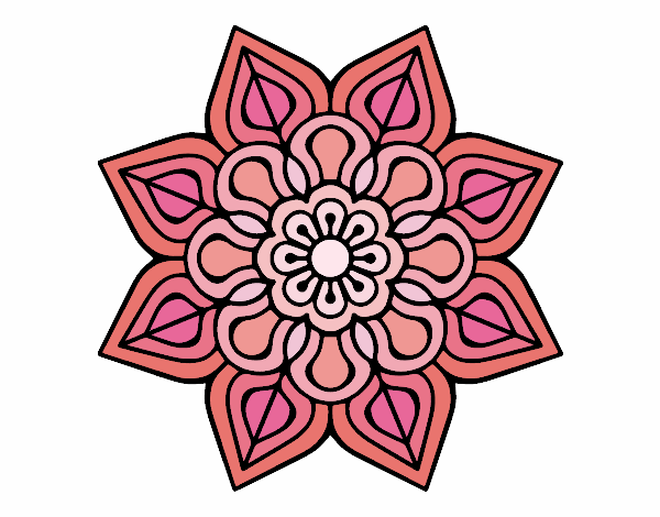 Mandala de flor sencilla