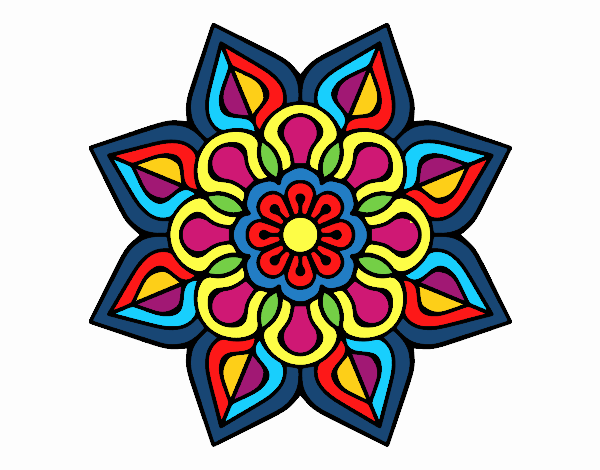 Mandala de flor sencilla