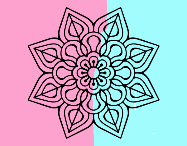 Mandala de flor sencilla