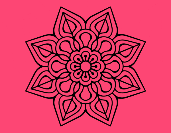 Mandala de flor sencilla