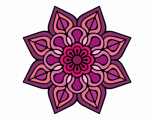 Mandala de flor sencilla