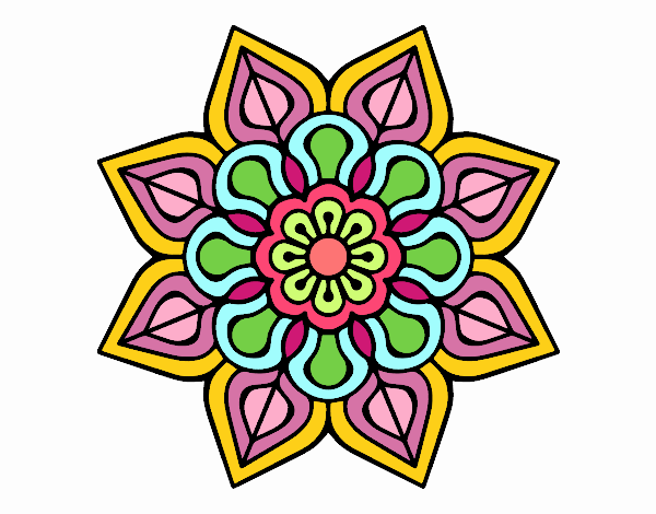 Mandala de flor sencilla