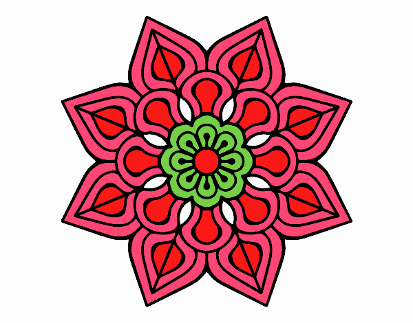 Mandala de flor sencilla