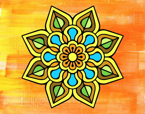 Mandala de flor sencilla