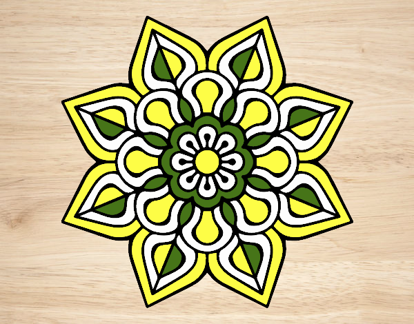 Mandala de flor sencilla