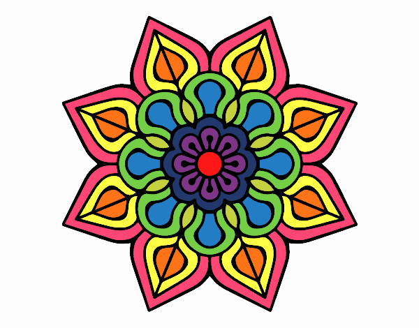 Mandala de flor sencilla