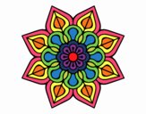 Mandala de flor sencilla