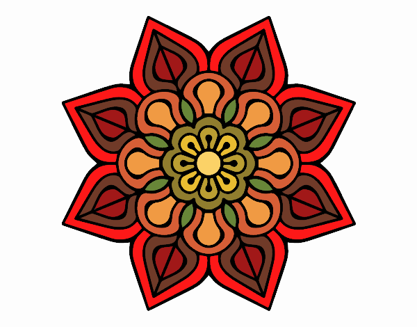 Mandala de flor sencilla