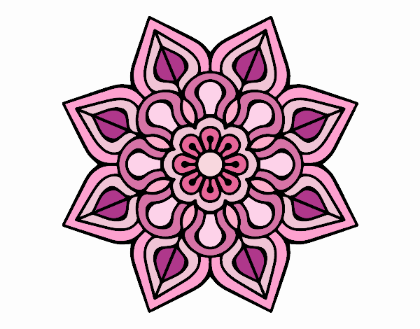 Mandala de flor sencilla