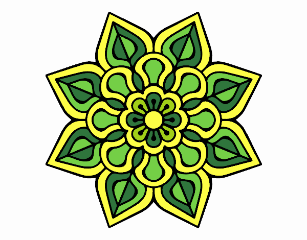 Mandala de flor sencilla