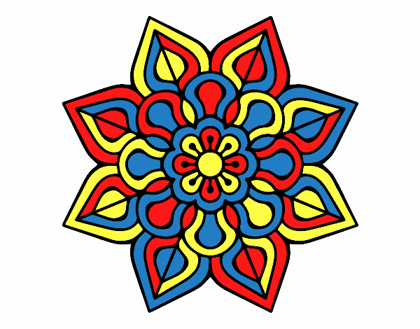 Mandala de flor sencilla