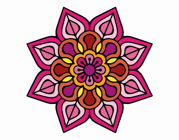 Mandala de flor sencilla